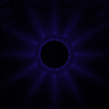 Blue Fractal Snowflake Vortex Abstract Background