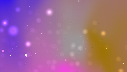 Vibrant particles dancing across a colorful gradient background with bokeh lights and abstract shapes from a close-up viewpoint © FaizLabs