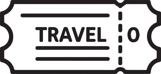 A simple, travel ticket showcases a boarding pass, symbolizing a gateway to adventure and exploration.  