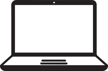 Sleek laptop silhouette, minimal design and modern technology at a glance.