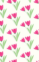Flower pink tulips pattern beauty blooming for nature organic background