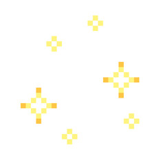 Obraz premium Pixelated Sparkle Shining Star