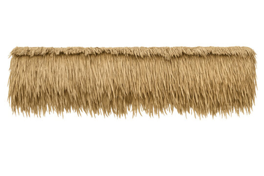 Thatch roof fringe showcasing rustic natural texture
