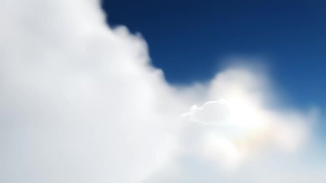 Single cloud in blue sky