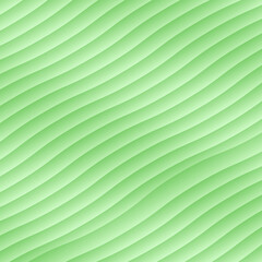 Pastel Mint Green Abstract Wavy Stripes Seamless Background Pattern
