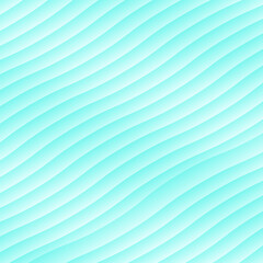 Pastel Turquoise Abstract Wavy Stripes Seamless Background Pattern