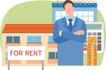 空室リスクと悩む男性