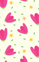 Flower pink tulips pattern beauty blooming for nature organic background
