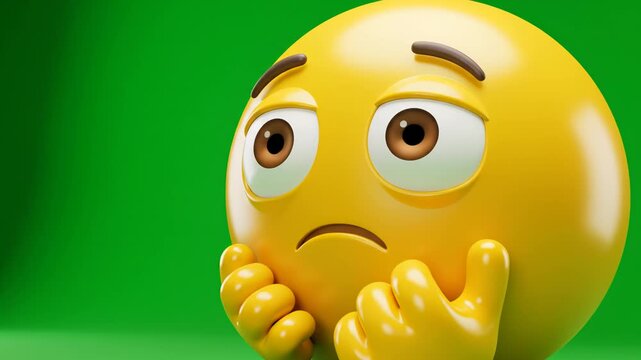 Yellow emoji with sad expression