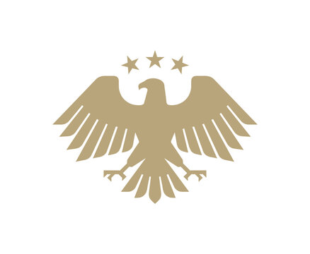 Syrian golden Eagle. Syrian Emblem or Coat of arms featured on the flag of Syria