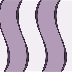 Abstract Wavy Stripe Pattern in Soft Purple &ndash; Modern Retro Seamless Background Design