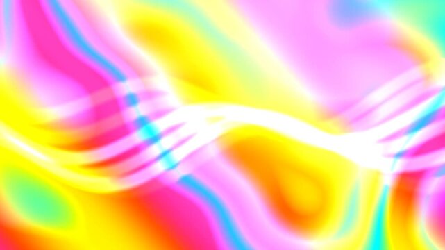 Vibrant Abstract Waves with Multicolor Fluid Motion