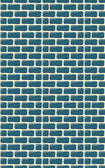 Brick blue square pattern wall decoration building home background