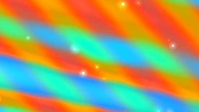Vibrant Abstract Waves with Colorful Glowing Particles