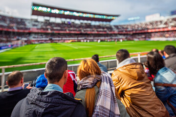 Spanish Football Spectators at Professional Stadium, Tilt-Shift Lens © Felipe Rodríguez