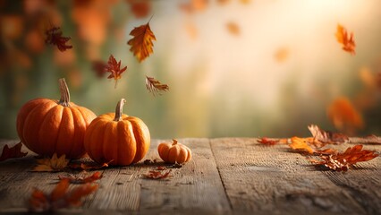 Autumn Pumpkin Background