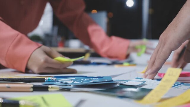 team of UI UX web designer are working together to develop mobile responsive websites. Mobile Mockup
