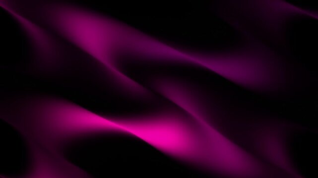 Abstract flowing purple light streaks on black background.