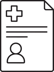 Obraz premium Pediatric Health Report Icon Child Medical Summary Line Art.eps