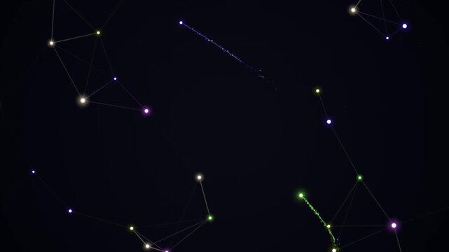 A constellation pattern visible in the night sky, viewed from Earth, showcasing various stars and astronomical formations