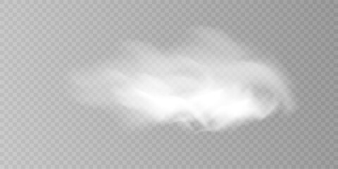 Abstract White Haze Cloud with Soft Edges PNG Overlay.
