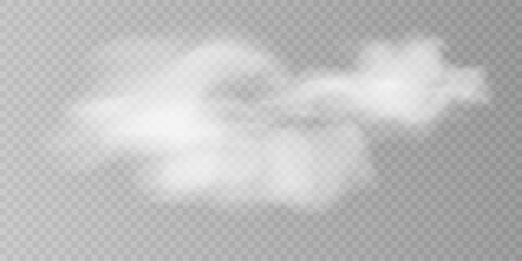 White Smoke Plume or Fog Element Transparent PNG. © Татьяна Куриленко