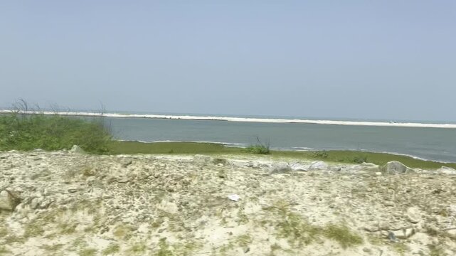 sand dunes and sea