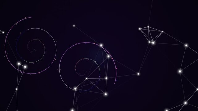 Constellation Patterns in Dark Night Sky.