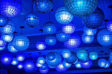 Obraz premium Blue lamps