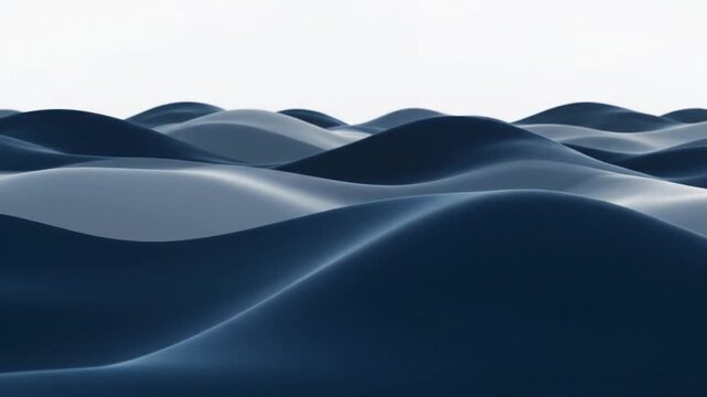 Wavy Dark Blue Ocean Waves Motion.