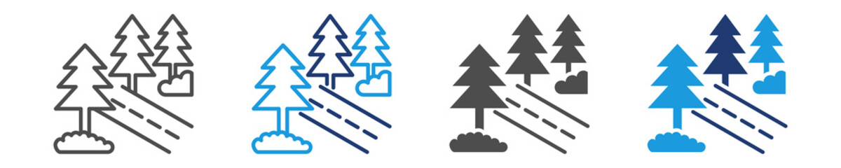 Fototapeta premium forestry icon sheet multiple style