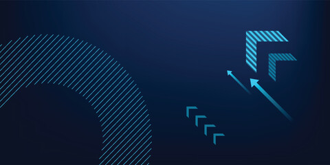 The dark blue gradient background and subtle grid pattern give a futuristic, data-driven atmosphere ideal for fintech or business themes vector illustration