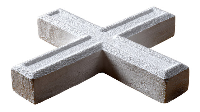 Sacred Cross Symbol: The solid concrete cross, symbolizing faith, hope, and sacrifice. carved with precise lines and angles.
