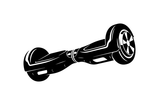Black Hoverboard Illustration Vector Art