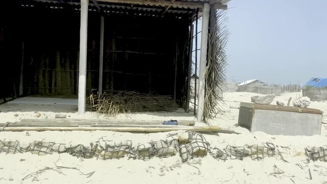 Complete video coverage of a coastal area surrounded by small villages near the sea