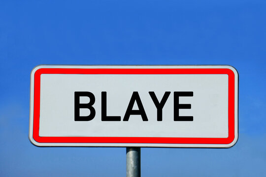 place-name sign Blaye