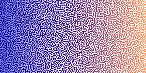 Turing Abstract Pattern, suitable for any business. pink and blue color diffusion reaction seamless pattern. An abstract Reaction-diffusion or Turing pattern formation, coral reef, gradient color. © curvline vactor
