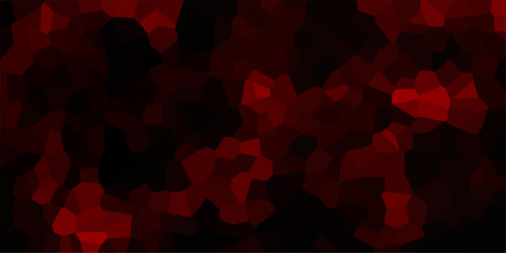 Abstract colored dark red geometric hexagonal hexagon mosaic cement stone textured background. Abstract stone concrete tile wall banner design. Broken Stained Red broken wallpaper in decoration.