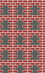 Brick square pattern wall decoration building home background