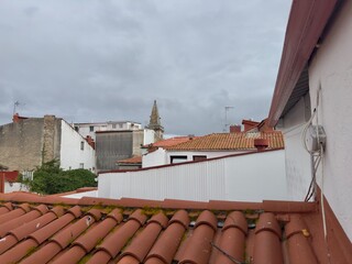 View of the tiled roofs, old grove, La Coruna