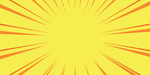 Yellow background of the Book in comic style pop art superhero. Pop art yellow comics book cartoon for comic superhero text, speech bubble, message