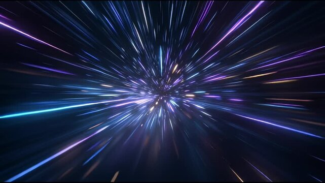 Anime Energy Particles Streaming Through Space Effect