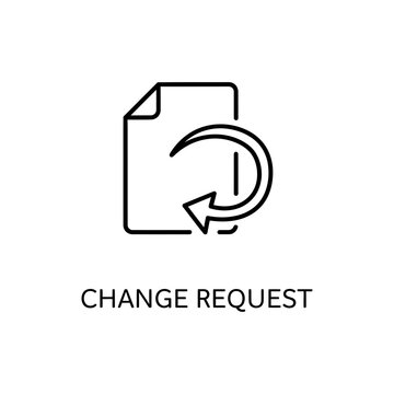 Change Request Icon on White Background for Business Processes