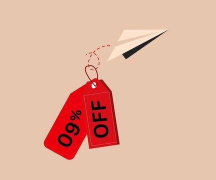 9%offer icon logo imoji pick desing 9 paresant offer
