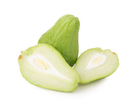 Chayotes on Isolated White Background