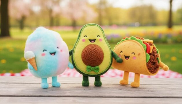 Cute Food Friends Giggling Dancing &ndash; 10 Seconds Cinematic Loop Video
