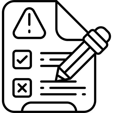 Error log Outline Icon