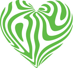 vector heart illustration with a romantic pink pattern shape for a Valentine holiday greeting card design