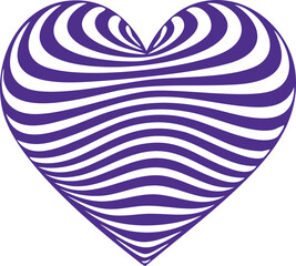 vector heart illustration with a romantic pink pattern shape for a Valentine holiday greeting card design