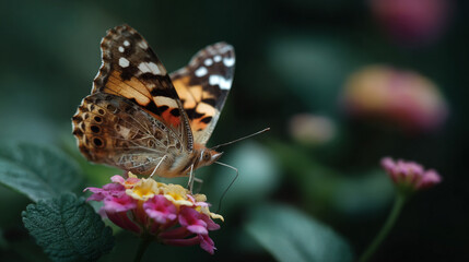 Obraz premium Close-up of a vibrant butterfly.